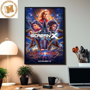 New Exclusive Screen X Poster For The Marvels On November 10 In Theaters Home Decor Poster Canvas