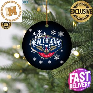 New Orleans Pelicans NBA Custom Name 2023 Holiday Gifts Christmas Decorations Ornament