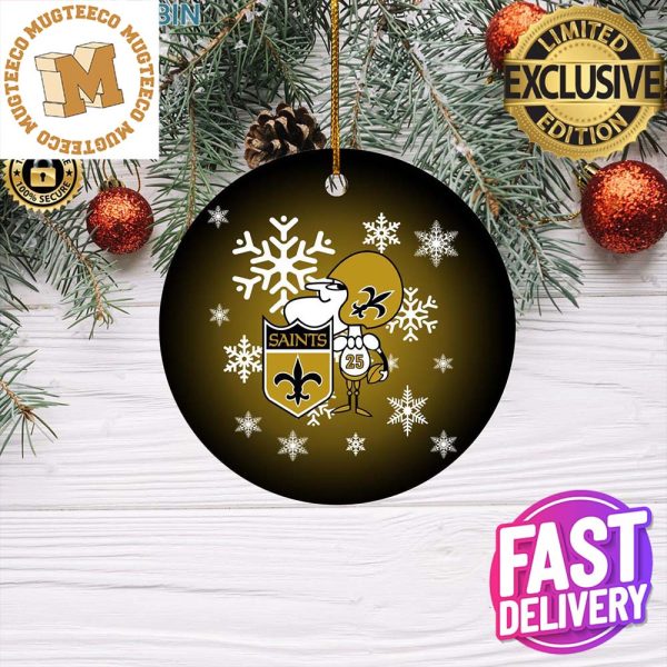 New Orleans Saints NFL Custom Name 2023 Holiday Gifts Christmas Decorations Ornament