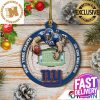 New York Giants Baby Yoda NFL Custom Name 2023 Holiday Gifts Christmas Decorations Ornament