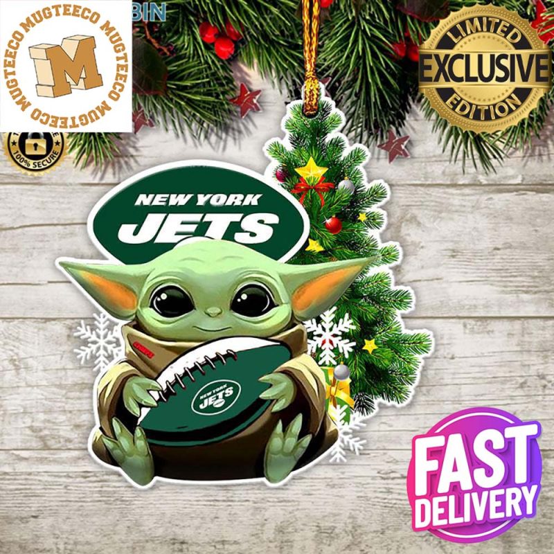 NY Jets 4 Inch LED Christmas Tree Ornament