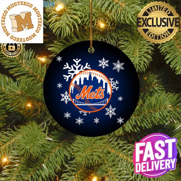 New York Mets MLB Custom Name 2023 Holiday Gifts Christmas Decorations Ornament