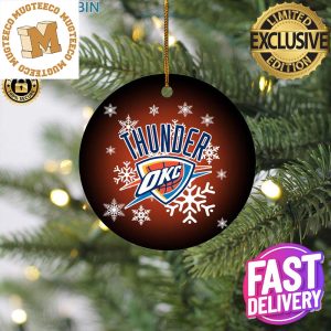 Oklahoma City Thunder NBA Custom Name 2023 Holiday Gifts Christmas Decorations Ornament