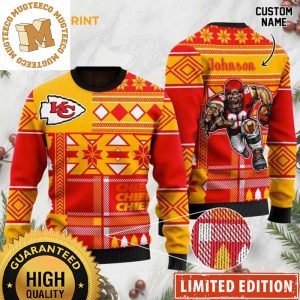 Personalized Kansas City Chiefs Custom Name Ugly Wool Sweater