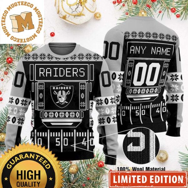 Personalized Las Vegas Raiders Gift For Raiders Fan Ugly Sweater Christmas