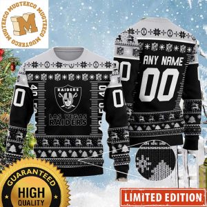 Personalized Raiders Ugly Sweater – NFL Logo Las Vegas Raiders Ugly Christmas Sweater
