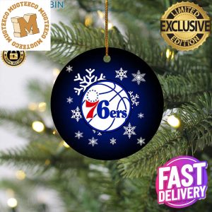 Philadelphia 76ers NBA 2023 Holiday Gifts Custome Name Merry Christmas Decorations Ornament