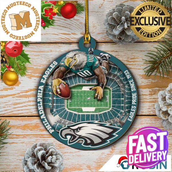 Philadelphia Eagles Football Mascot NFL 2023 Holiday Gifts Custom Name Christmas Decorations Ornament