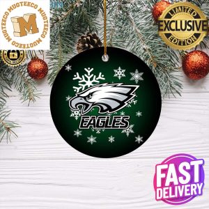 Philadelphia Eagles NFL 2023 Holiday Gifts Custom Name Christmas Decorations Ornament