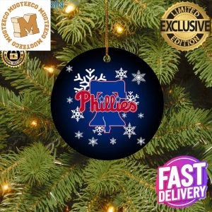 Philadelphia Phillies MLB Merry Christmas Holiday Decorations Ornament