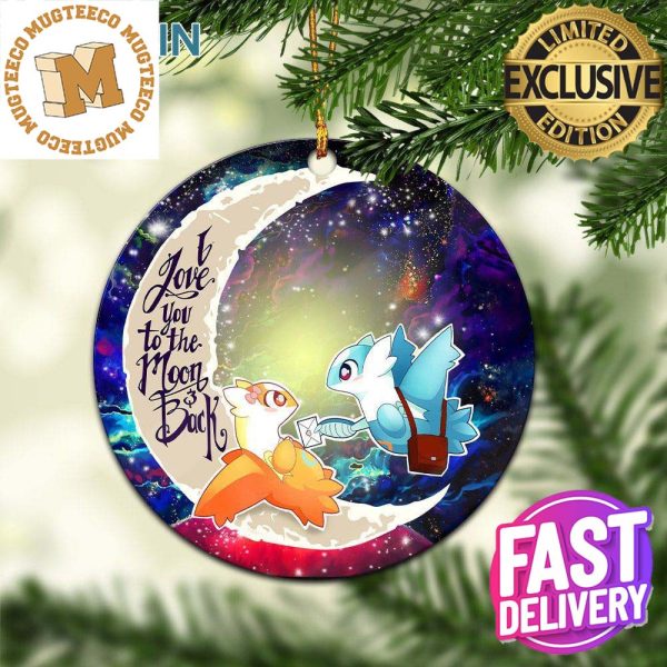 Pokemon Couple Latios Latias Love You To The Moon And Back Galaxy Custom Name Christmas Decorations Ornament