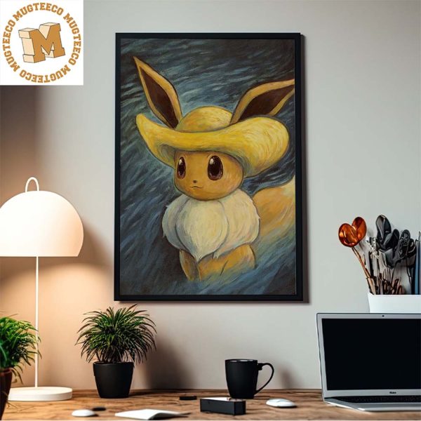 Pokemon x Van Gogh Museum Eevee Art Inspired By Van Gogh Home Decor Poster Canvas