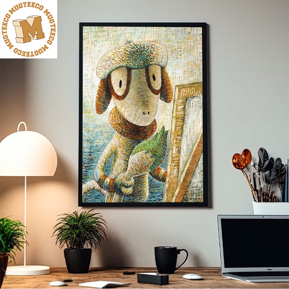 Pokemon x Van Gogh Museum Smeargle Art Inspired By Van Gogh Canvas Leather Tote  Bag - Mugteeco