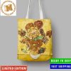 Pokemon x Van Gogh Museum Snorlax Art Inspired By Van Gogh Canvas Leather Tote Bag