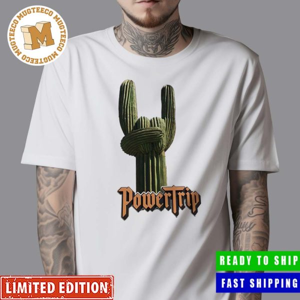 Power Trip Festival Cactus Rock Hand Sign Unisex T-Shirt