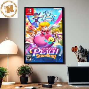 Princess Peach Showtime New Box Art Has Been Updated Nintendo Switch Home Decor Poster Canvas