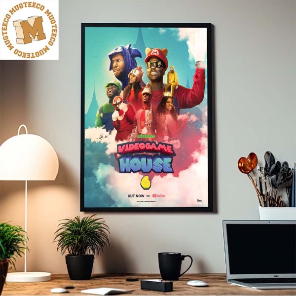 RDC World Video Game House In Mario Style Home Decor Poster Canvas