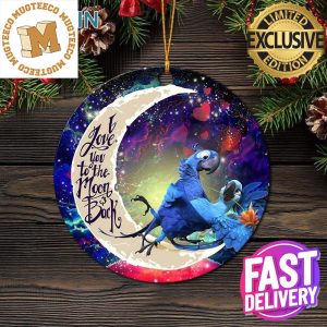 Rio Blu and Jewel Love You To The Moon And Back Galaxy 2023 Holiday Gifts For Couple Custom Name Christmas Decorations Ornament