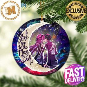 SAO Sword Art Online Asuna Kirito Love You To The Moon And Back Galaxy Custom Name Christmas Decorations Ornament