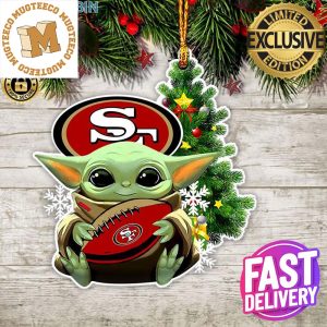 San Francisco 69Ers Baby Yoda NFL Christmas Tree Decorations Ornament