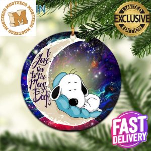 Snoopy Dog Sleep Love You To The Moon And Back Galaxy Custom Name 2023 Xmas Gifts Christmas Tree Decorations Ornament