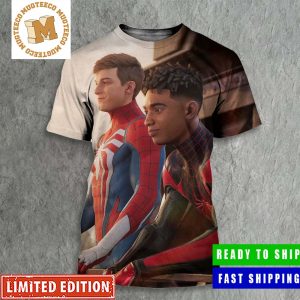 Spider Man 2 PS5 Peter Parker And Miles Morales Peaceful Scene Poster All Over Print Shirt