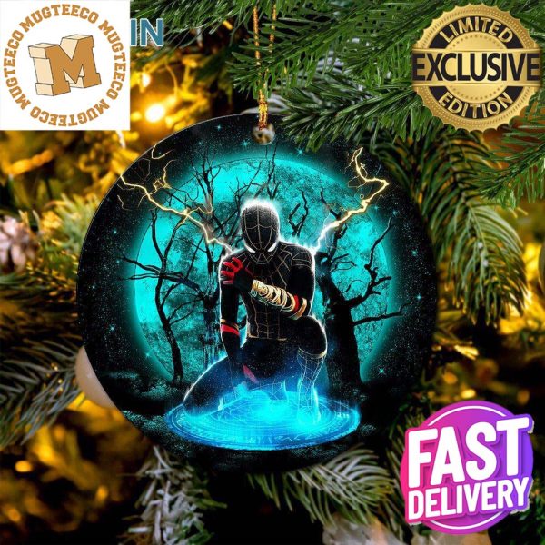 Spider Man Black Suit No Way Home Moonlight 2023 Holiday Gifts Christmas Decorations Ornament