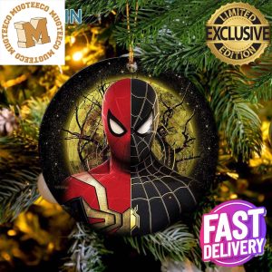 Spiderman Black Suit No Way Home Moonlight Christmas Decorations Ornament