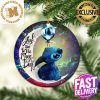 Stitch Hold Baby Yoda Love You To The Moon And Back Galaxy Xmas Custom Name Tree Decorations Ornament