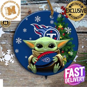Tennessee Titans Baby Yoda NFL Xmas Custom Name Tree Decorations Ornament