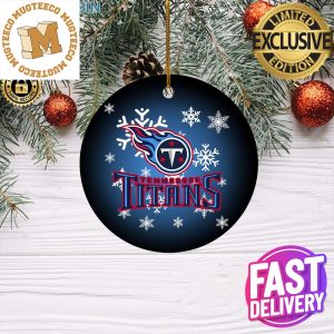 Tennessee Titans NFL Merry Xmas Custom Name Tree Decorations Ornament