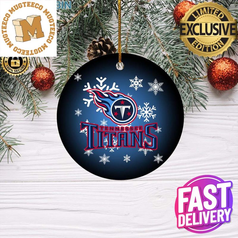 Tennessee Titans Logo NFL Ugly Grinch Christmas Ornament Custom Name