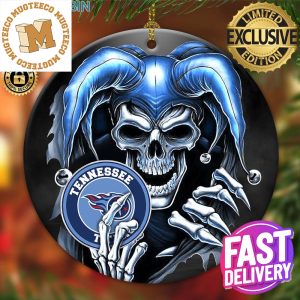 Tennessee Titans NFL Skull Joker Xmas Custom Name Tree Decorations Ornament