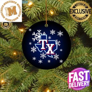 Texas Rangers MLB Personalized 2023 Holiday Merry Christmas Decorations Ornament