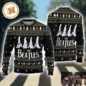 The Beatles Abbey Road Retro Vintage 2023 Xmas Gifts For Family Ugly Christmas Sweater
