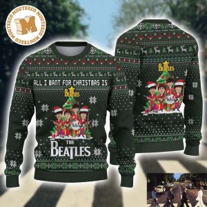 The Beatles All I Want For Xmas Is The Beatles 2023 Holiday Gifts Ugly Christmas Sweater