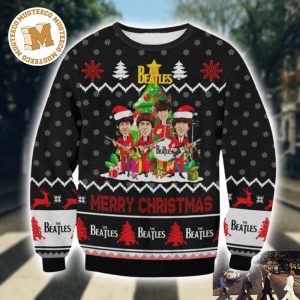 The Beatles Under the Christmas Tree Merry Christmas 2023 Holiday Gifts For Fan Ugly Sweater