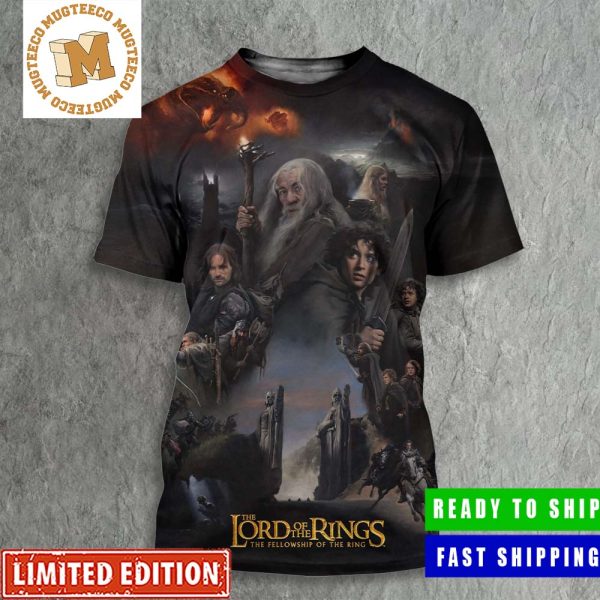 The Lord Of The Rings The Fellowship Of The Ring Vintage Poster All Over Print Shirt