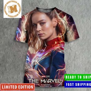 The Marvels Captain Marvel Characters Poster In Theaters November 10 All Over Print Shirt