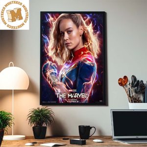 The Marvels Captain Marvel Characters Poster In Theaters November 10 Home Decor Poster Canvas