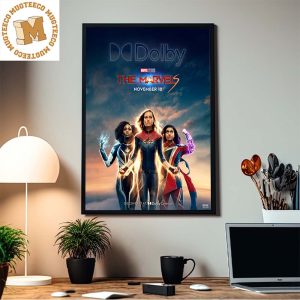 The Marvels Dolby Poster Captain Marvel Is Back For A Cosmic Team Up Home Decor Poster Canvas