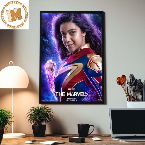 The Marvels Ms Marvel Characters Poster In Theaters November 10 Home Decor Poster Canvas