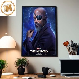 The Marvels Nick Fury Characters Poster In Theaters November 10 Home Decor Poster Canvas