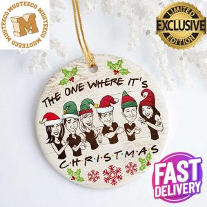 The One Where Its Christmas Friends Santa Personalized 2023 Holiday Merry Christmas Decorations Ornament