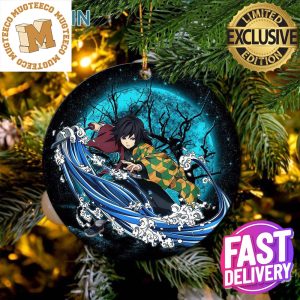 Tomioka Giyuu Demon Slayer Personalized 2023 Holiday Merry Christmas Decorations Ornament