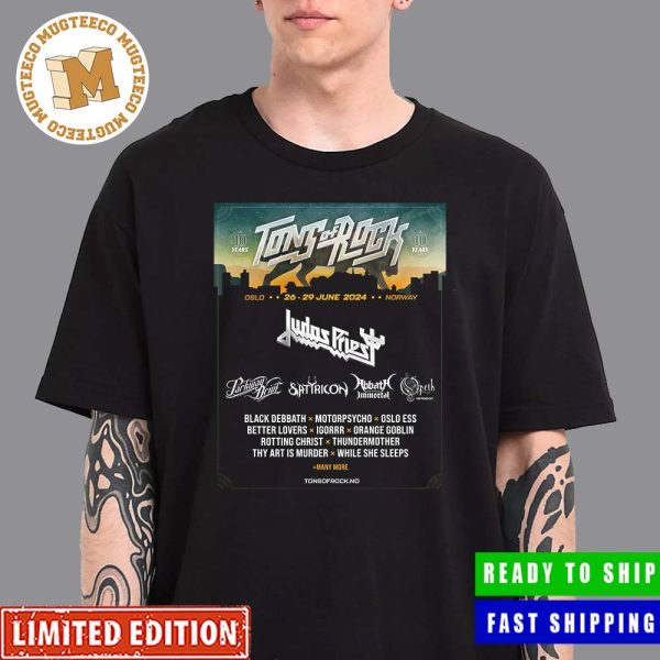 Tons Of Rock Event Judas Priest Parkway Drivf Satiricon Abbath Immortal In Oslo Norway June 2024 Essentials T-Shirt