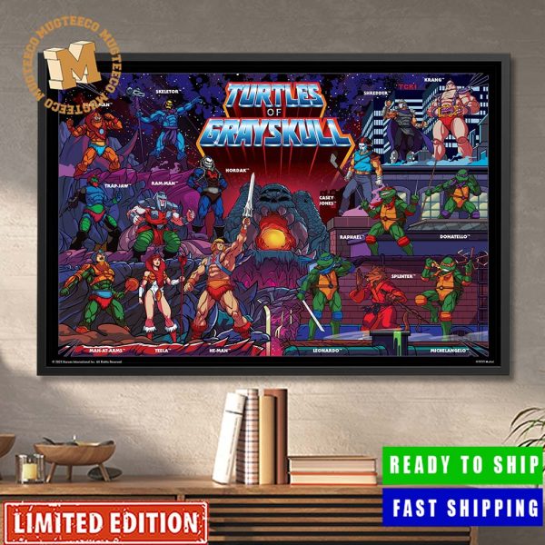 Turtles Of Grayskull TMNT And Masters Of The Universe Collaborations Home Decor Poster Canvas