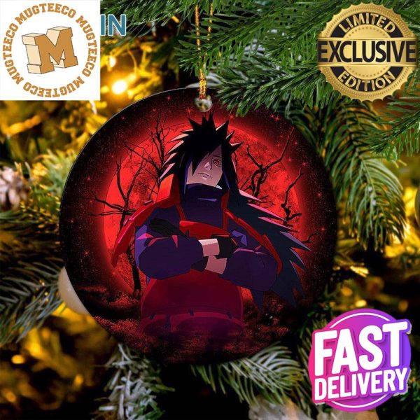 Uchiha Madara Moonlight Naruto Personalized 2023 Holiday Merry Christmas Decorations Ornament