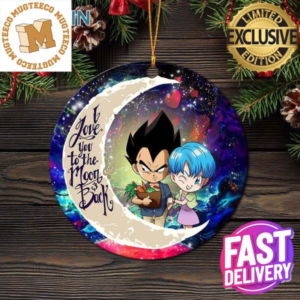 Vegeta And Bulma Dragon Ball Love You To The Moon And Back Galaxy Custom Name 2023 Holida Couple Gifts Christmas Decorations Ornament