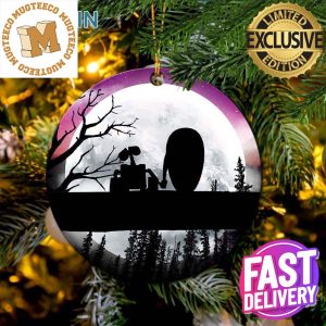 Wall E Moon Night 2023 Holiday Gifts Custom Name Christmas Ornament